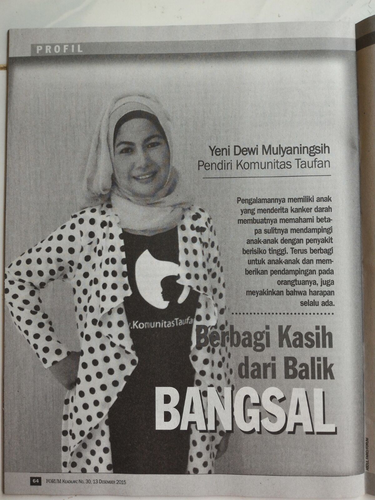 Forum_Keadilan_20151213_Yeni_Dewi_Mulyaningsih__Komunitas_Taufan_Berbagi_Kasih_dari_Balik_Bangsal_01